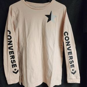 Converse Kids' Beige Long Sleeve Tee with Star